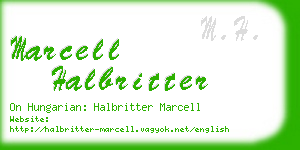 marcell halbritter business card
